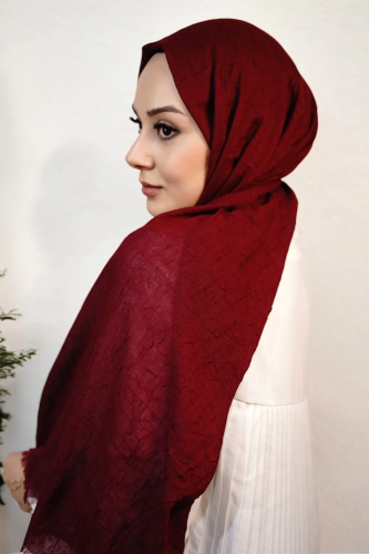 Bambu Şal - Bordo