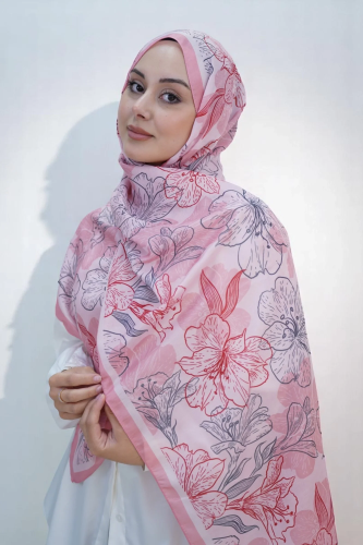 Zambak Model Retro Desen Retro Şal - 4
