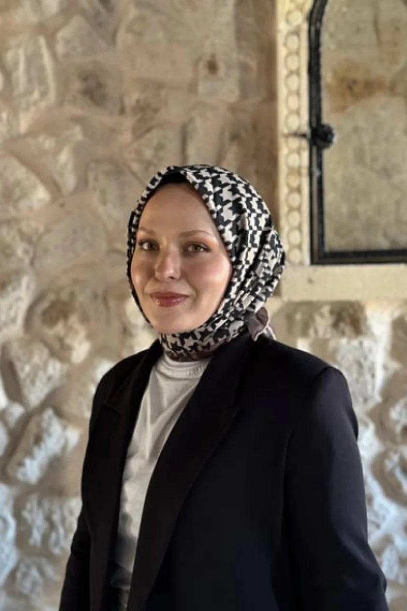 Kazayağı Desen Eşarp Pamuk Soft - Kahve