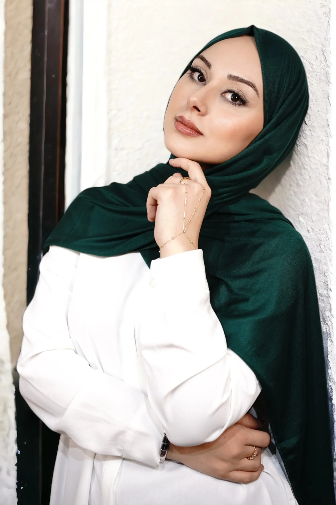 Penye Şal Lüks - Parlak Haki